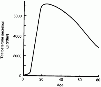 [Graph of Male Testosterone Decline]