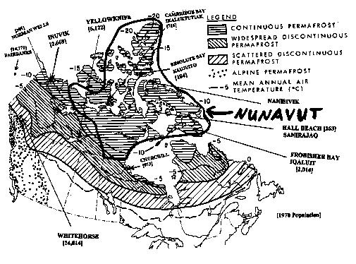 [MAP OF POTENTIAL PERMAFROST SITES]